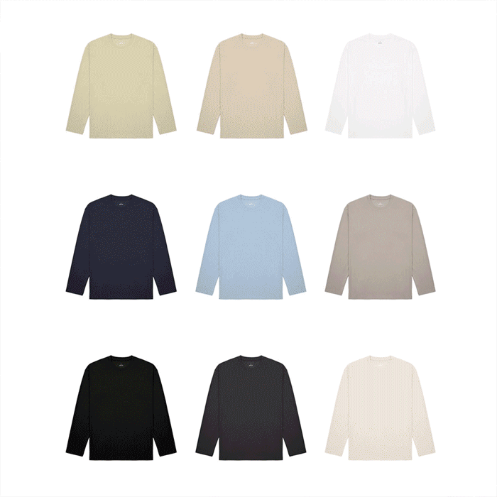 데일리 아스킨 긴팔 티셔츠(9colors,M~XL)