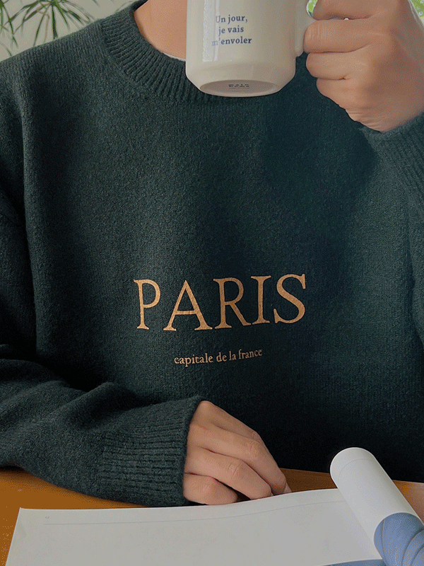 PARIS 오버핏 라운드 니트(5colors,M/L)