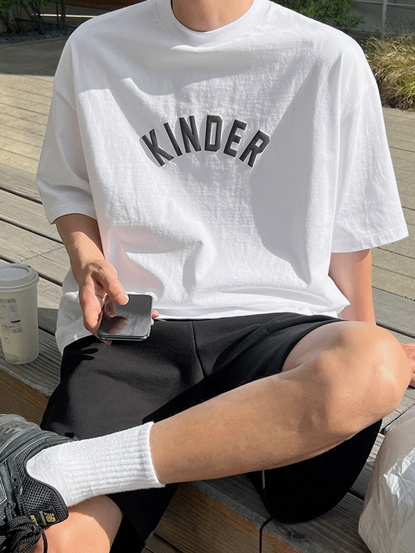 *KINDER 발포나염 1/2 티셔츠(4colors)