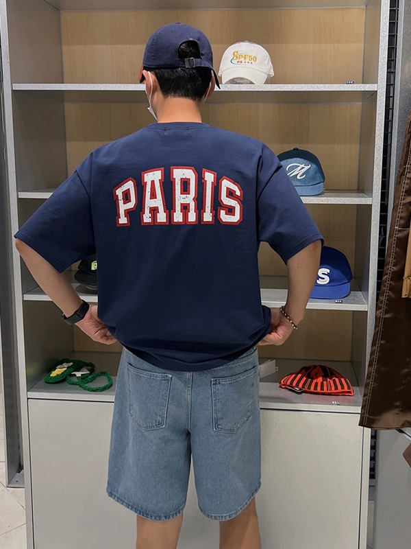 *PARIS 크랙 나염 1/2 티셔츠(5colors)